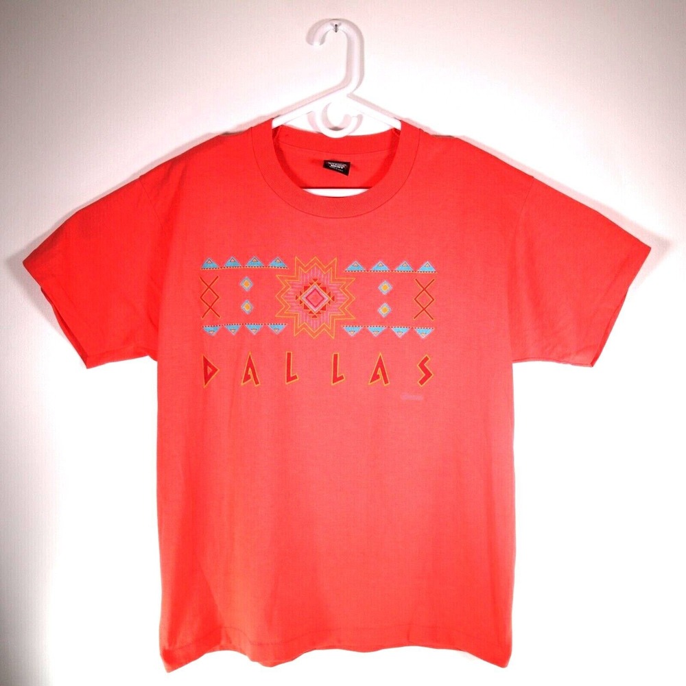 Dallas Texas Screen Stars Best Mens Single Stitch TShirt Large Aztec 1993